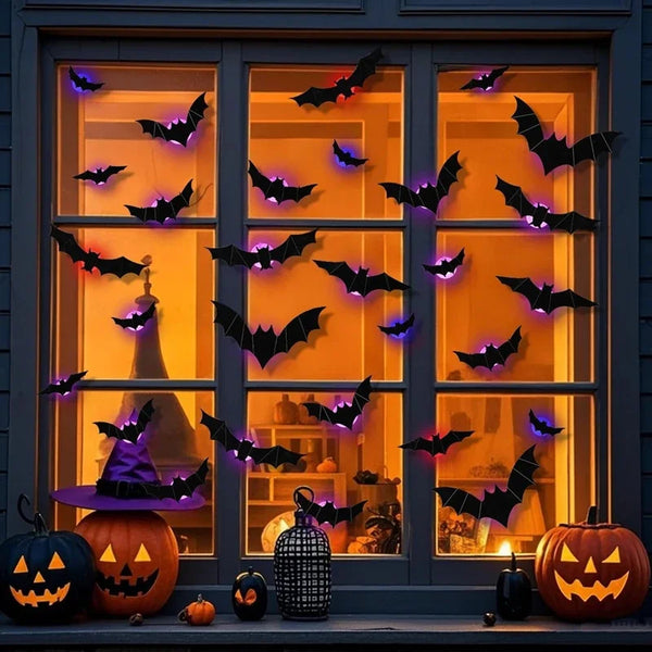 Halloween LED Glowing Bat Clings