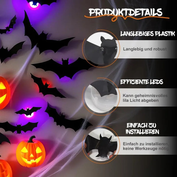 Halloween LED Glowing Bat Clings